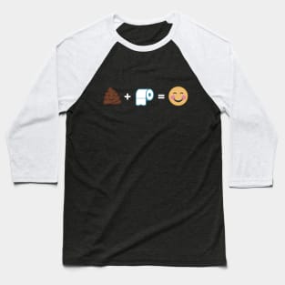 Poop Toilet Tissue Smiley Face Baseball T-Shirt